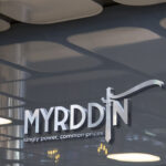 The Myrddin sign on the Myrddin Building